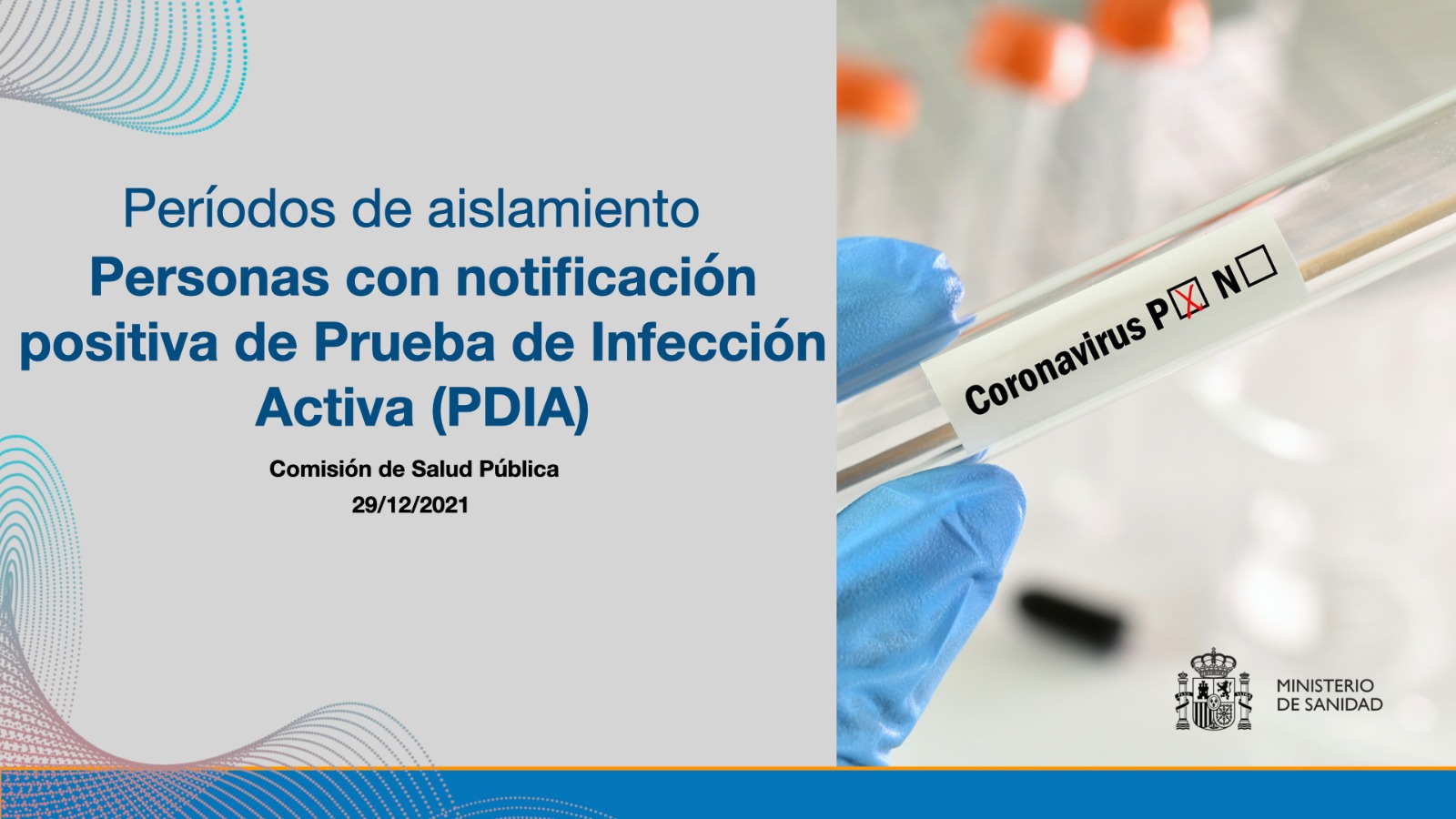 El Ministerio de Sanidad rebaja la cuarentena de los positivos COVID de 10 a 7 días