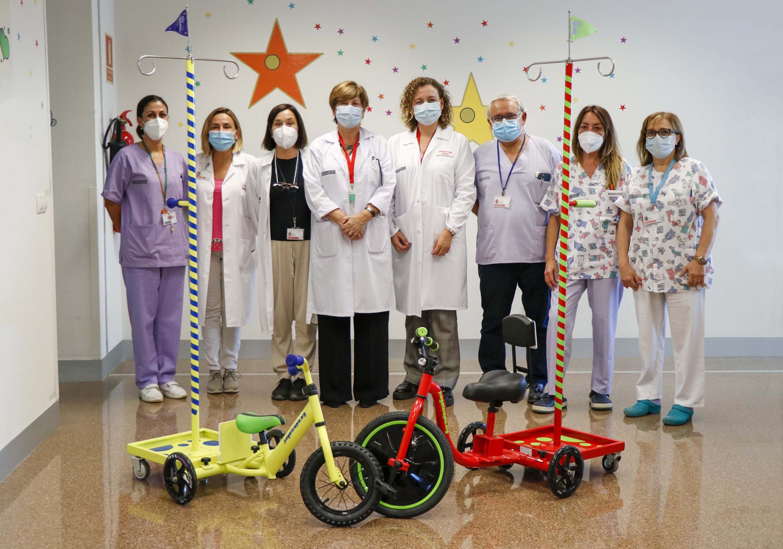 Oncología Infantil del Hospital La Fe recibe una donación de kiciclos por parte de Juegaterapia