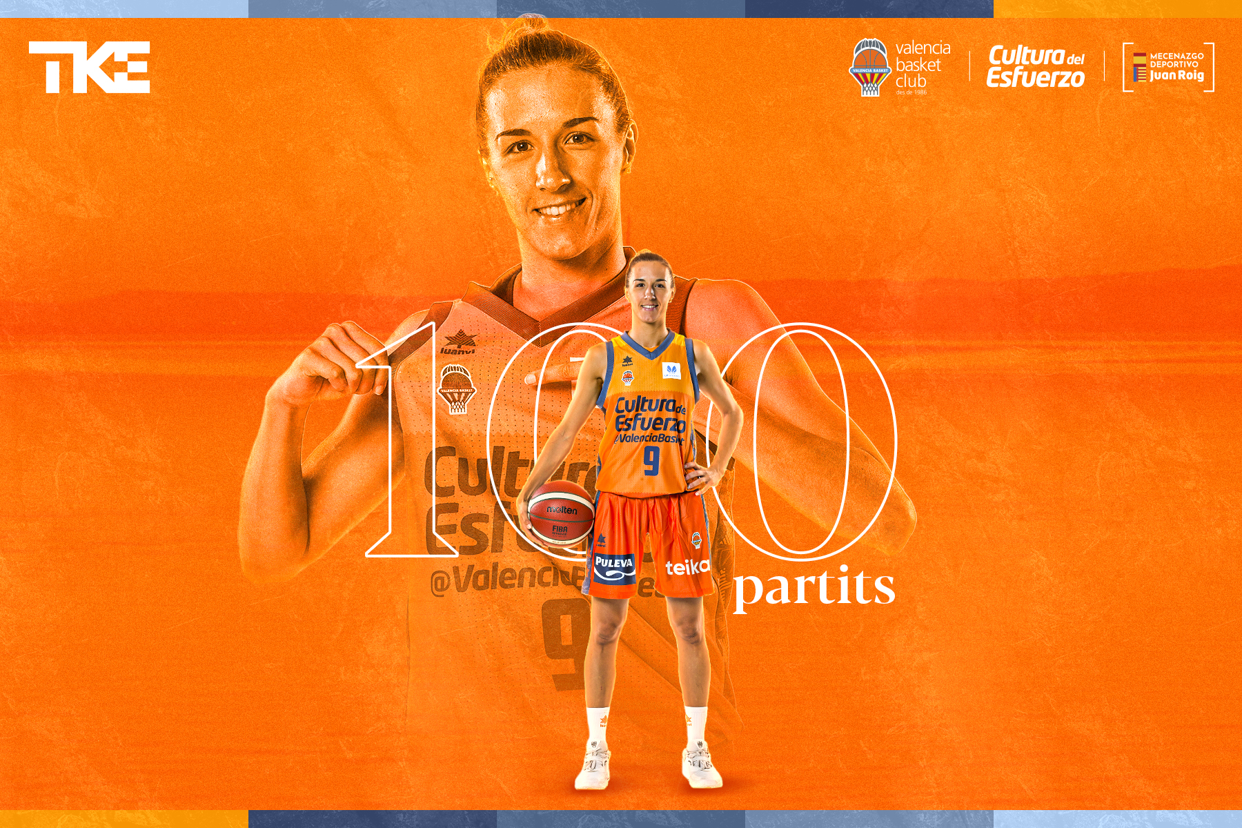 Queralt Casas llega a los 100 partidos de taronja