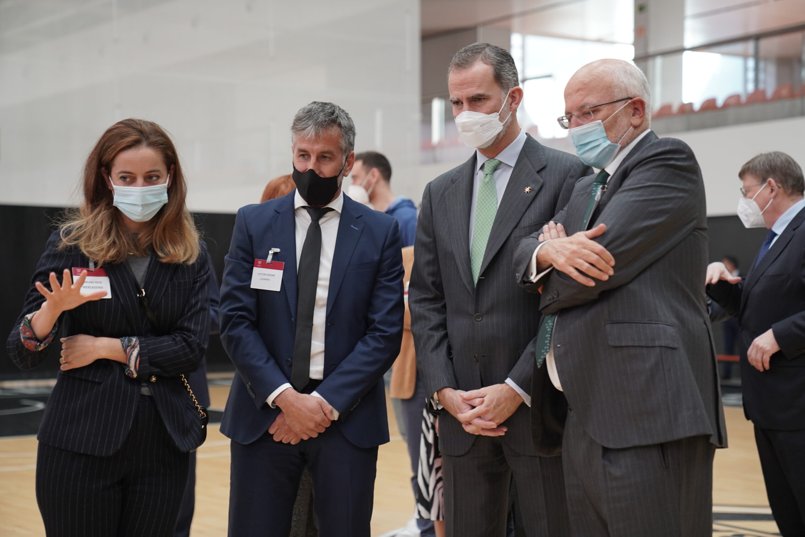 S.M el Rey visitó L'Alqueria del Basket y las obras del Casal España Arena de Valencia
