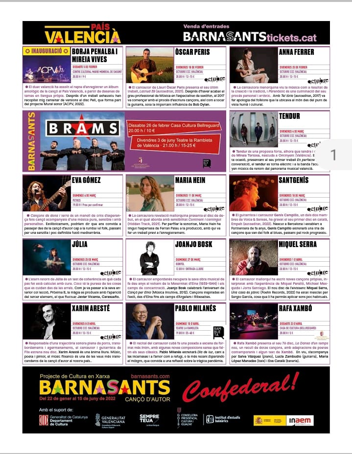 Una cervecera y la Generalitat Valenciana, la catalana y la balear patrocinan BarnaSants un proyecto de cultura dels «paísos»