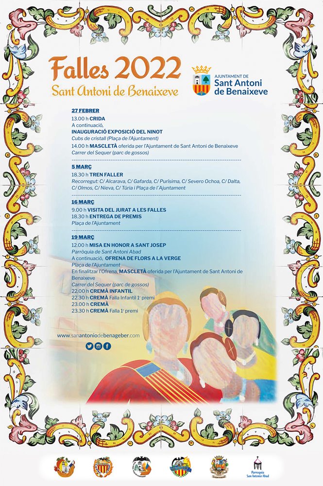 San Antonio de Benagéber presenta su cartel y actos de las Fallas que arrancan el 27 de febrero con la Cridà