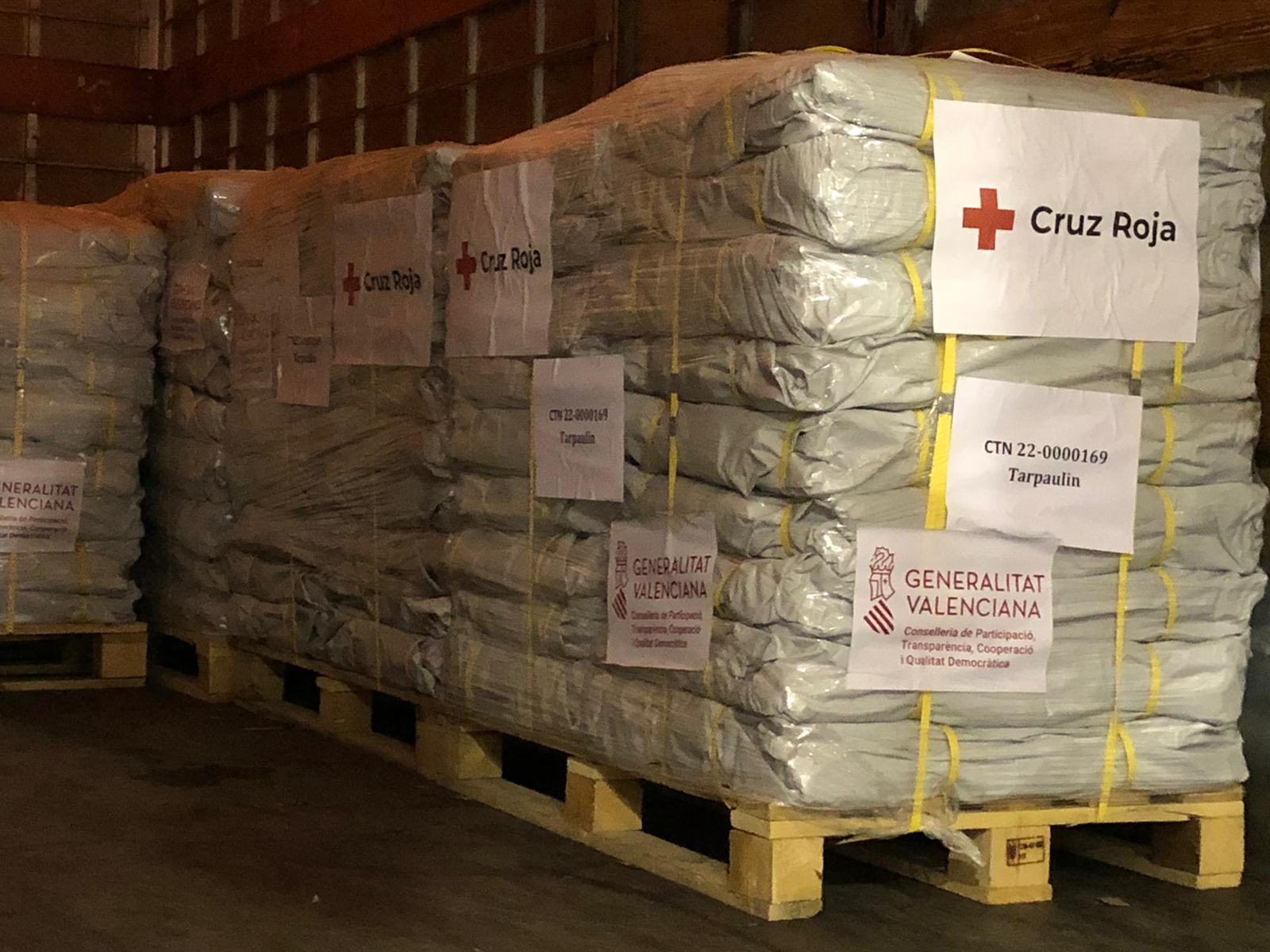 Cruz Roja en la Comunitat Valenciana envía un cargamento para responder a la crisis en Ucrania