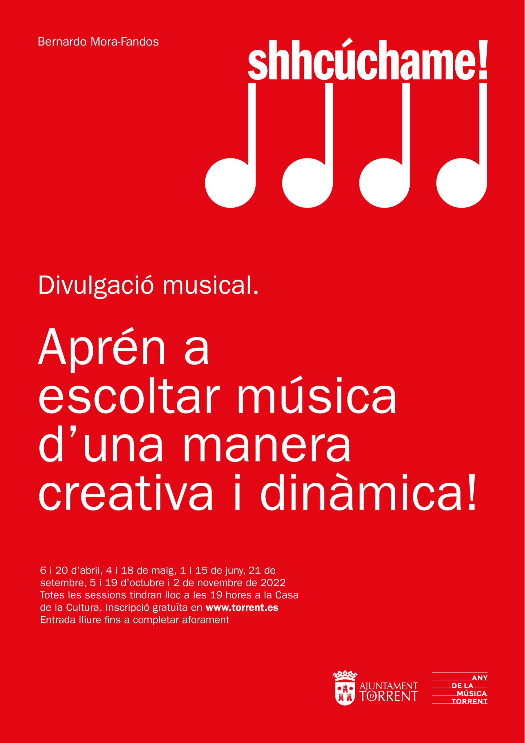 El proyecto de formación musical ‘Shhcúchame’ comenzará el próximo 6 de abril