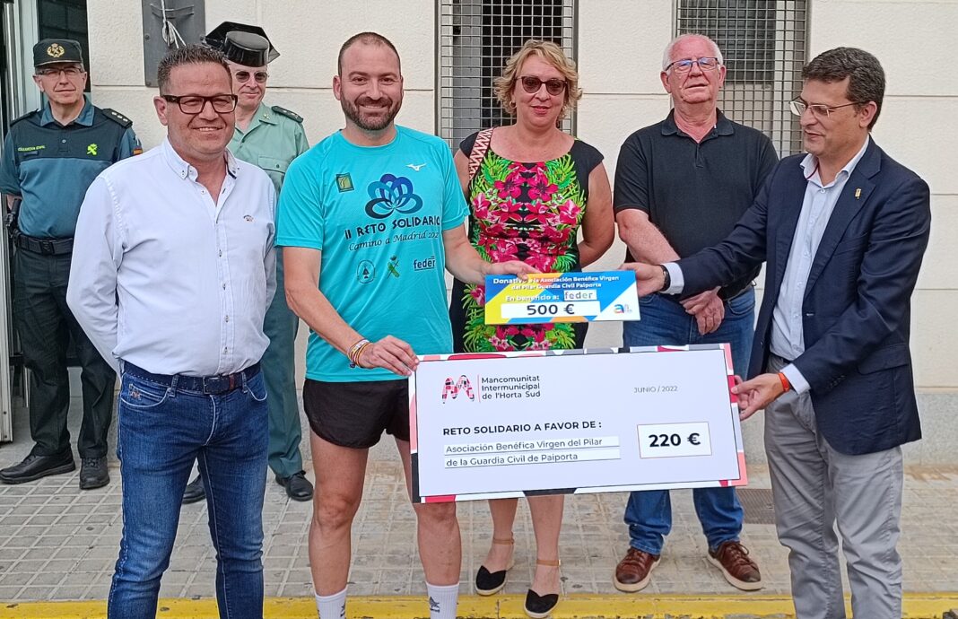 La Mancomunitat de l'Horta Sur colabora con en el reto solidario Camino a Madrid a beneficio de la Federación Española de Enfermedades Raras