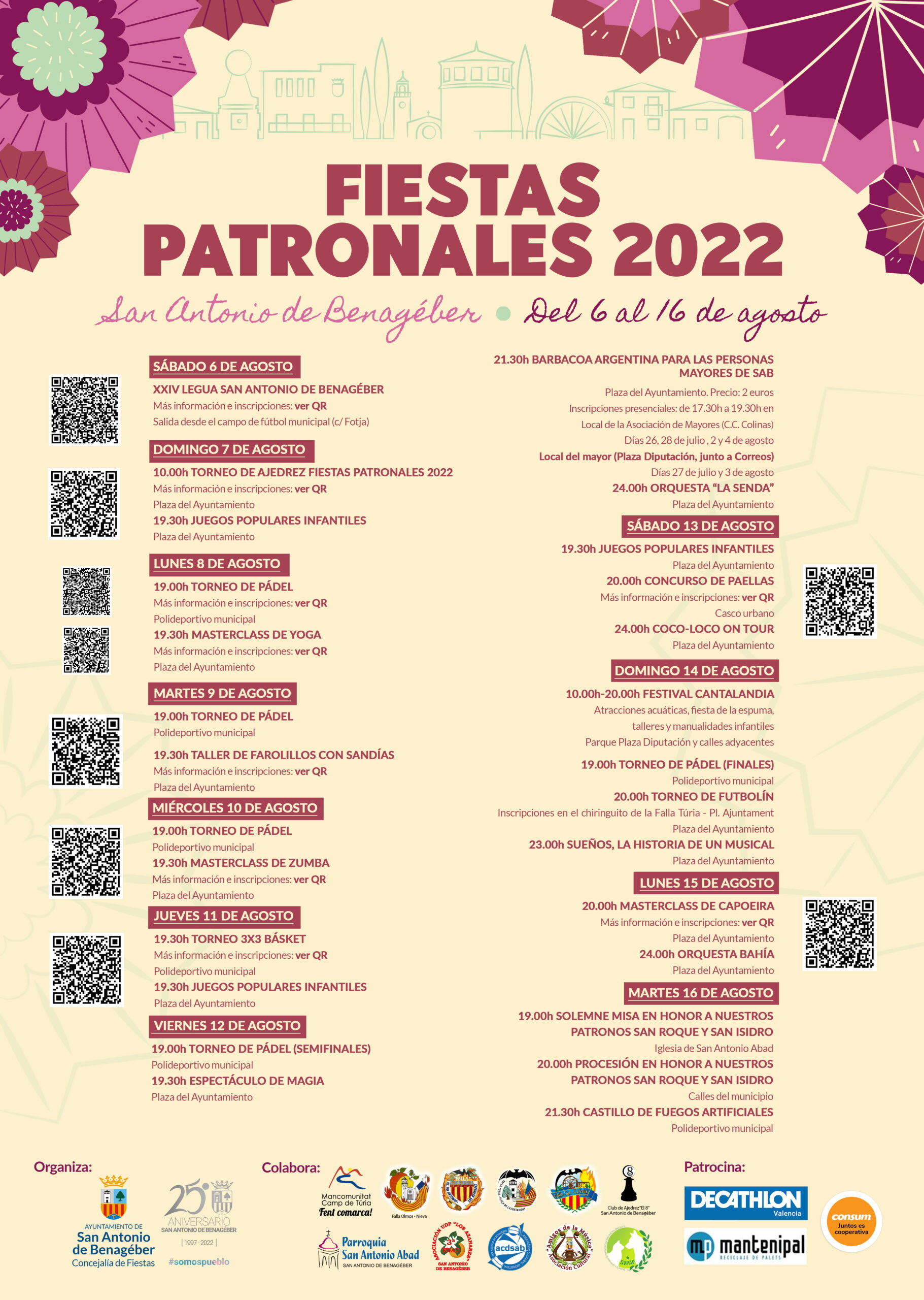San Antonio de Benagéber se prepara para celebrar sus Fiestas Patronales de 2022. Programa de actos
