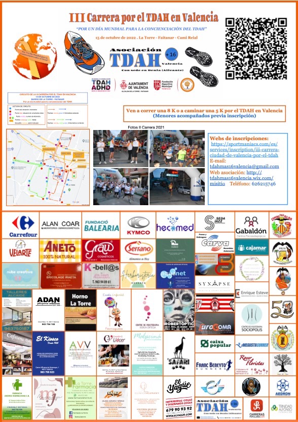 La Asociación TDAH más 16 Valencia visibiliza el TDAH con la celebración de una carrera solidaria