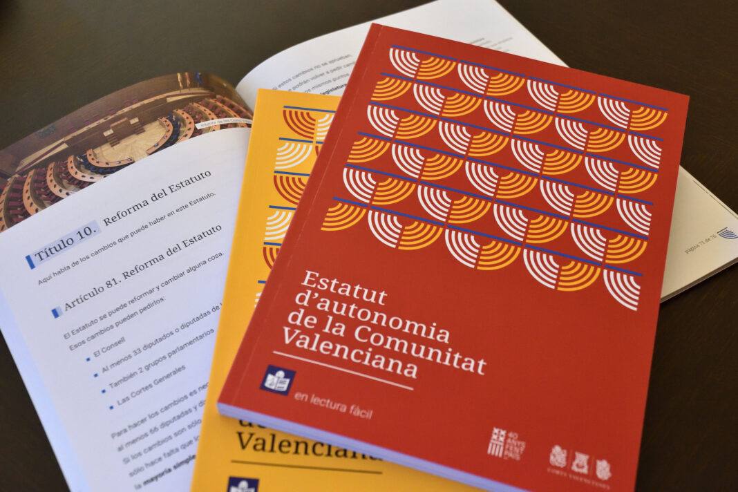 Corts Valencianes editan un Estatuto de Autonomía 