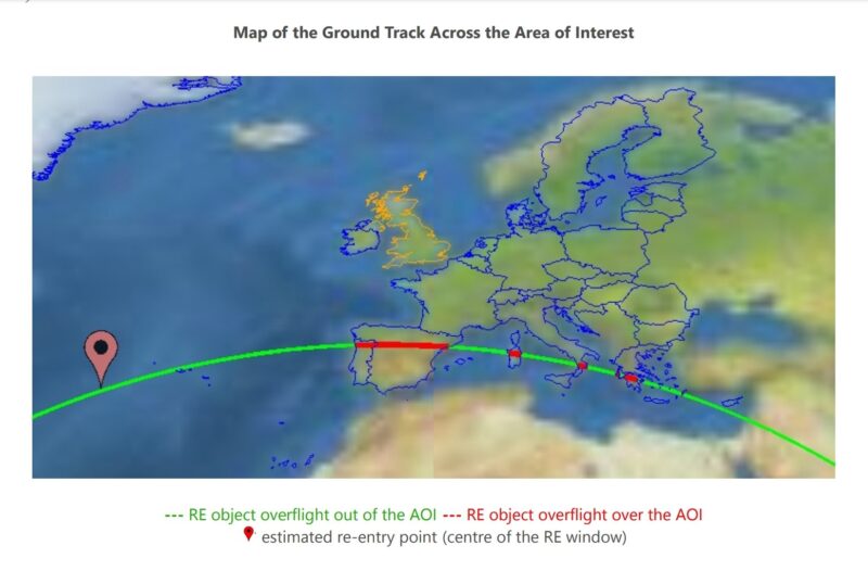 Cerrado parte del espacio aéreo español por un cohete chino descontrolado