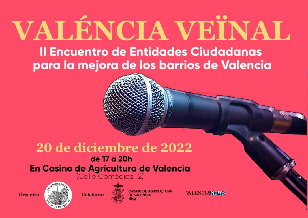 La segunda parte del Foro de los vecinos Valéncia Veïnal ya tiene fecha para este diciembre