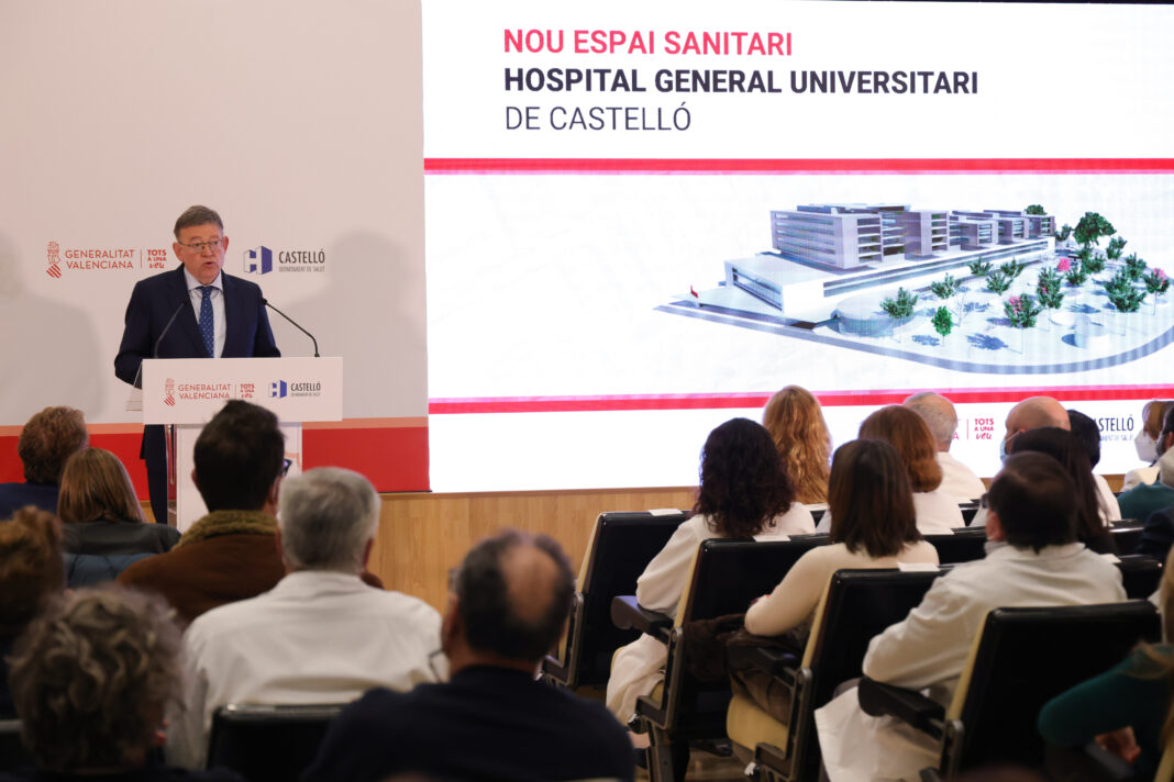 Puig anuncia a tres meses de elecciones una intervención de 241 millones en el Hospital General de Castello en 10 años