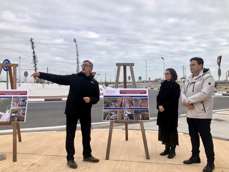 Nueva rotonda para mejorar la seguridad vial, peatonal y ciclista del acceso norte a Sueca por la CV-500