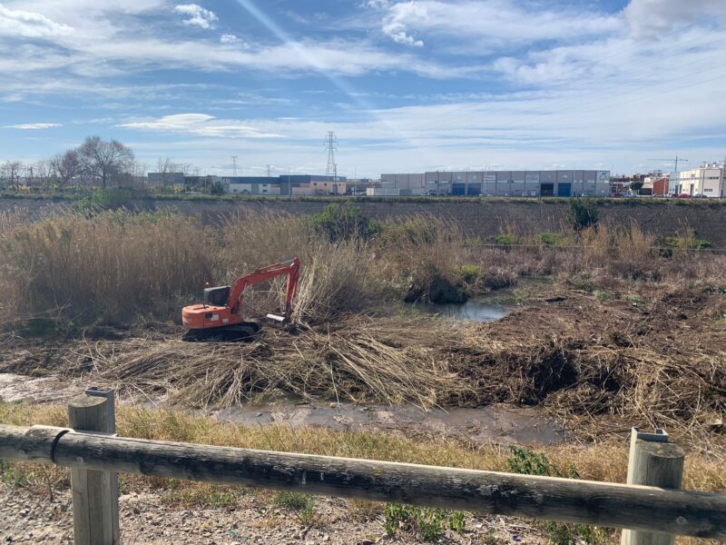 La Confederación Hidrográfica del Júcar inicia los trabajos de adecuación del Barranco del Carraixet a su paso por Alboraya