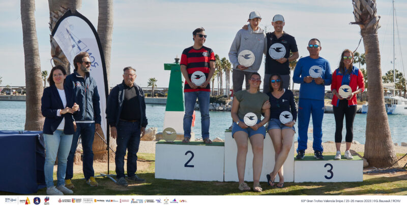 Víctor Pérez y Luca Rosa y Lucía Tamani y María Sauquillo, campeones del 63º Gran Trofeo Valencia de Snipe
