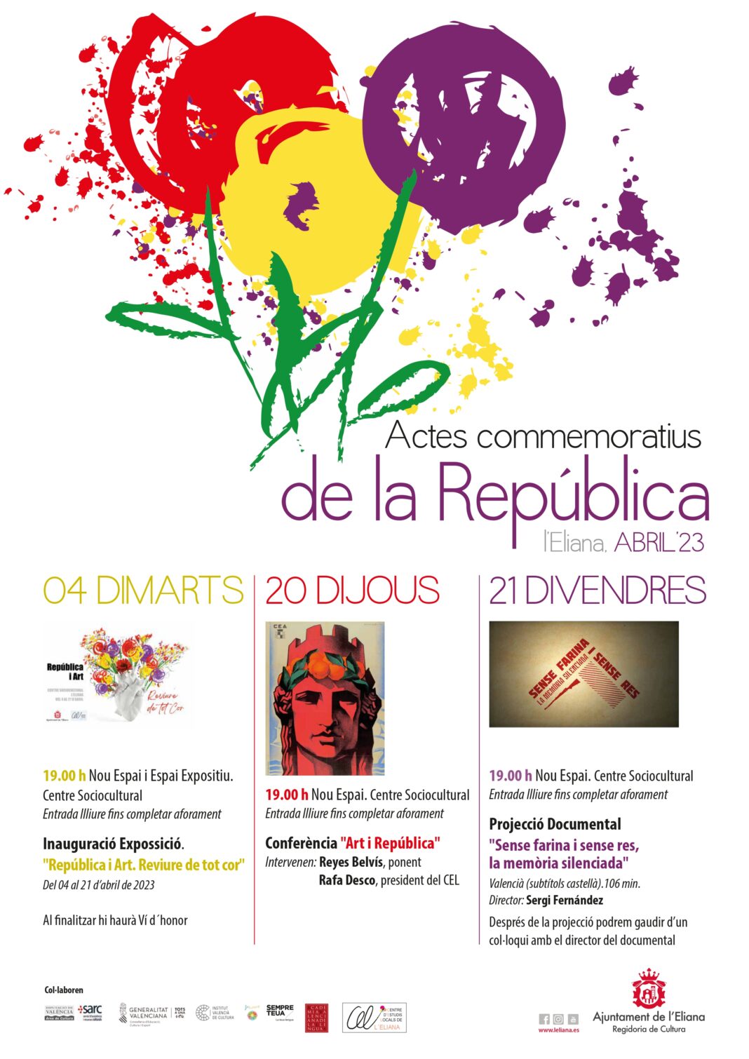 El Ajuntament de l'Eliana celebra actos conmemorativos de la República