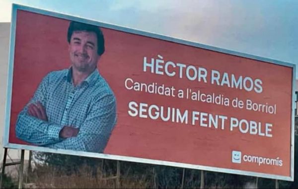 La Junta Electoral ordena al alcalde de Borriol la retirada de la valla publicitaria con la que promociona su candidatura