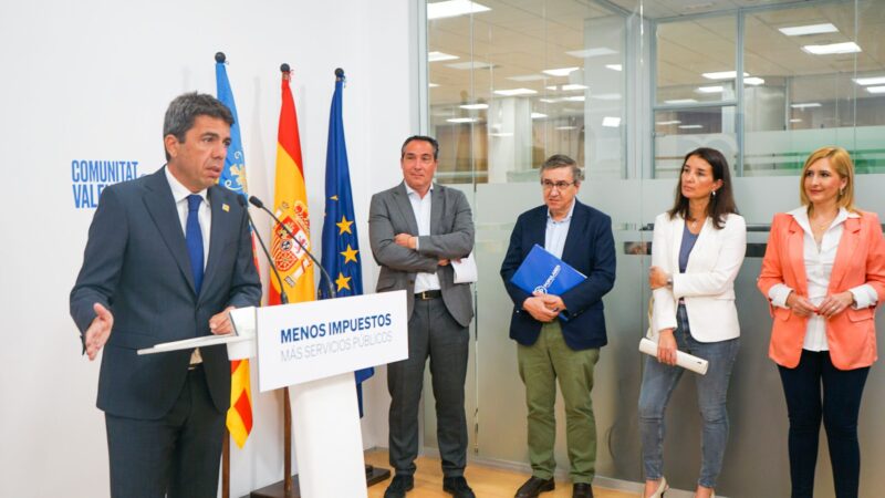 Mazón: "Con la reforma fiscal del PPCV las rentas de menos de 35.000 euros serán las que menos impuestos paguen de toda España"