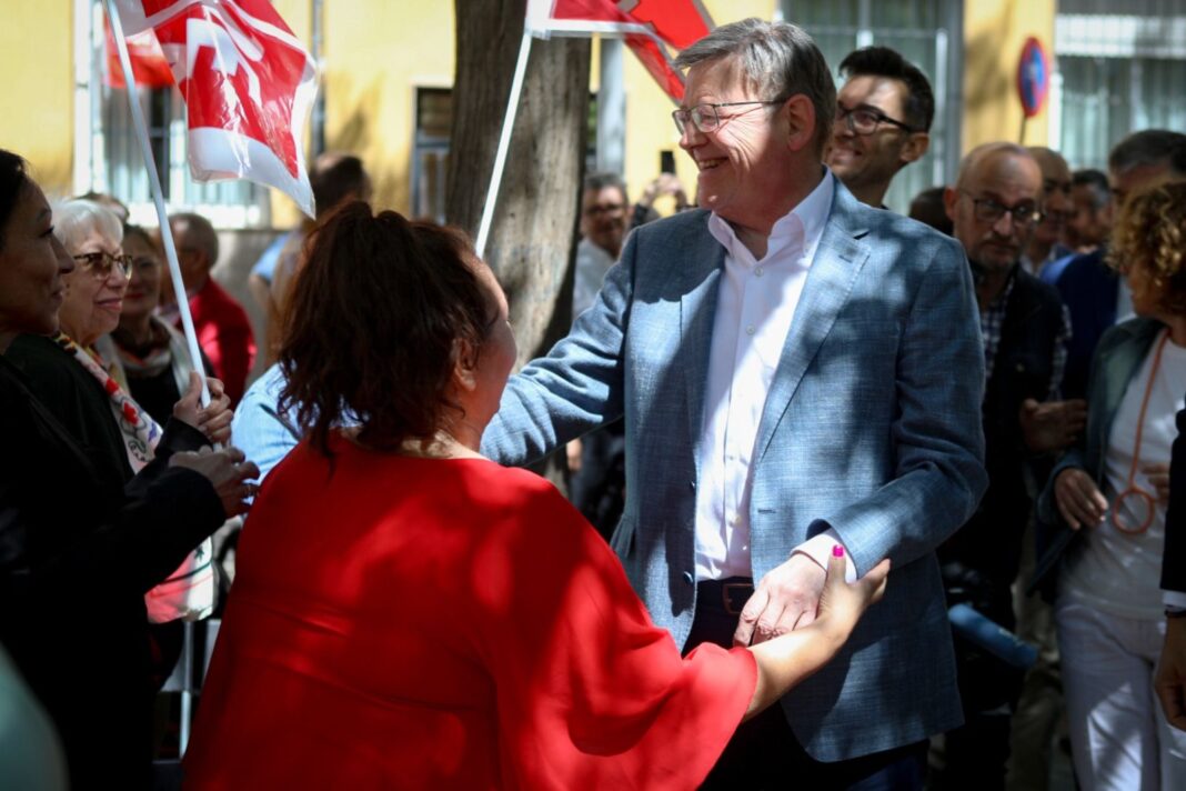Chimo Puig dice en Elda que los socialistas ofrecen soluciones y anuncia el mayor trasvase interno del Júcar Vinalopó, obviando el recorte del trasvase del Tajo