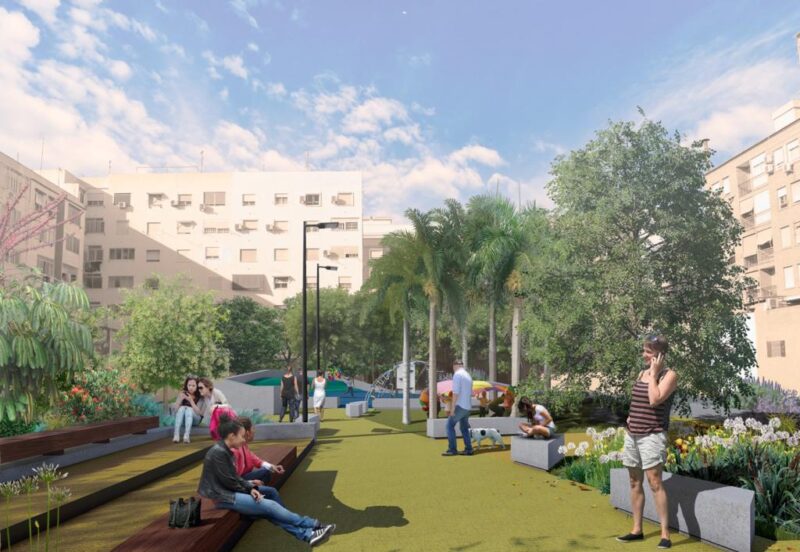 El nuevo jardín de la avenida Joan XXIII de Benicalap se inaugurará en cuatro meses