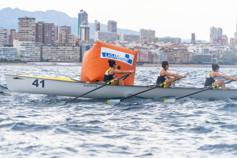 Club Deportivo de Mar Clot de L’Illot El Campello lidera con seis victorias el Autonómico de Remo de Mar Resistencia, celebrado en Benidorm