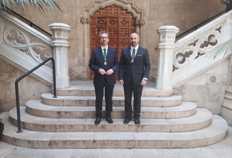 Los concejales de VOX en Manises y Rocafort, Sergio Pastor y Sergio Herrero, juran sus cargos como diputados provinciales en Valencia