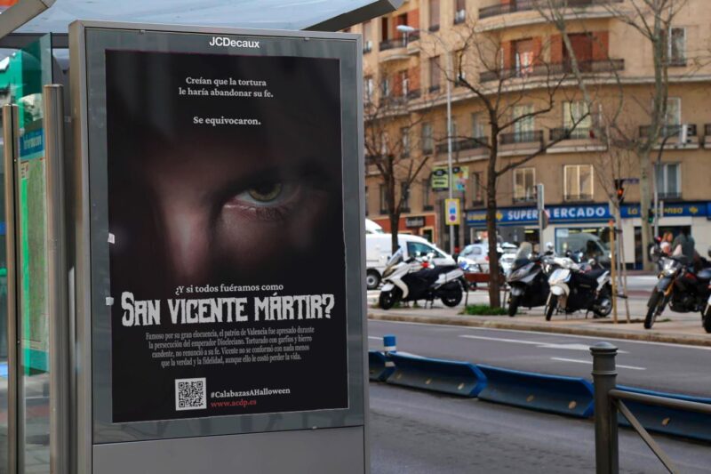 “Calabazas a Halloween”: la campaña de la ACdP en Valencia que reivindica a san Vicente Mártir frente al terror