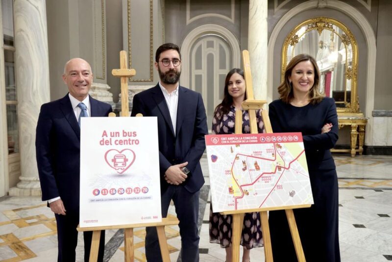 Catalá anuncia que siete líneas de EMT volverán a conectar con el centro de Valencia, y se abrirá al tráfico particular uno de los carriles bus de Colón