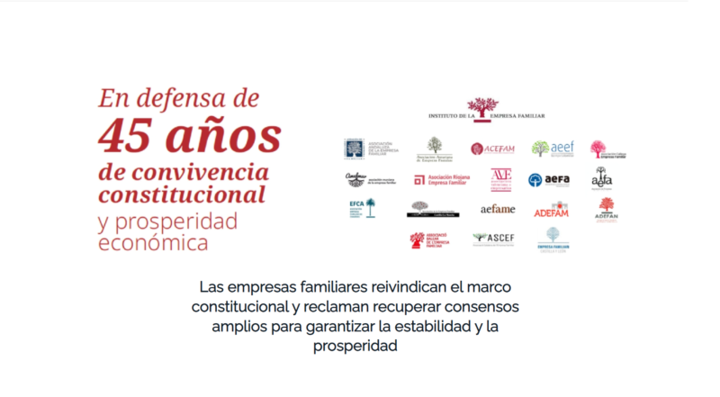 Las empresas familiares reivindican el marco constitucional y reclaman recuperar consensos amplios para garantizar la estabilidad y la prosperidad