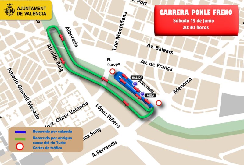 La carrera “Ponle freno” llenará de deporte solidario y familiar el cauce del Túria