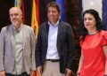 Mazón se reúne con los secretarios generales de CCOO, Unai Sordo, y de CCOO-PV, Ana García Alcolea
