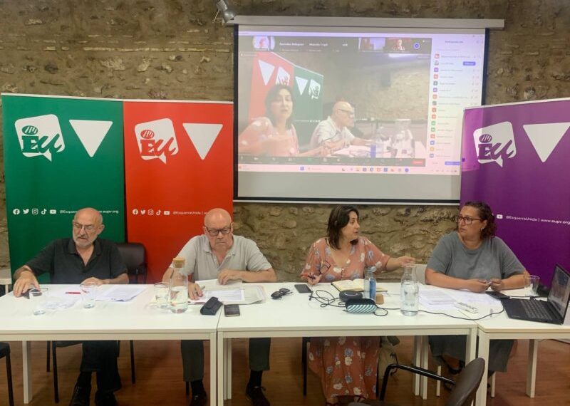 EUPV da por superada la marca electoral SUMAR en la Comunidad Valenciana