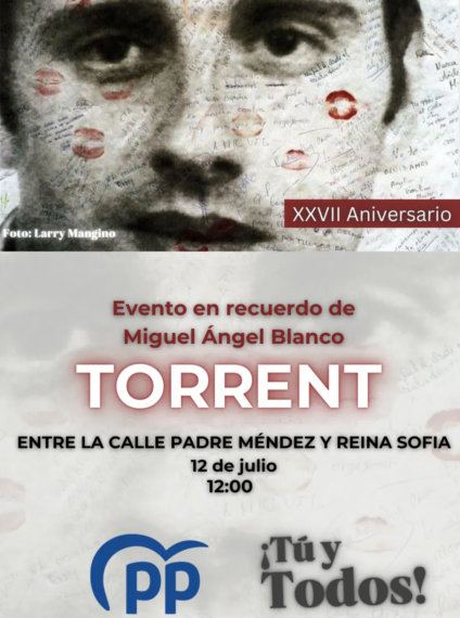 Torrent dará un homenaje a Miguel Ángel Blanco por el aniversario de su muerte