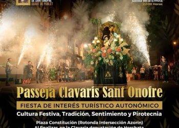 Vuelve la Passejà de los Clavarios de Sant Onofre de Quart de Poblet y su Tardeo Remember en Agosto