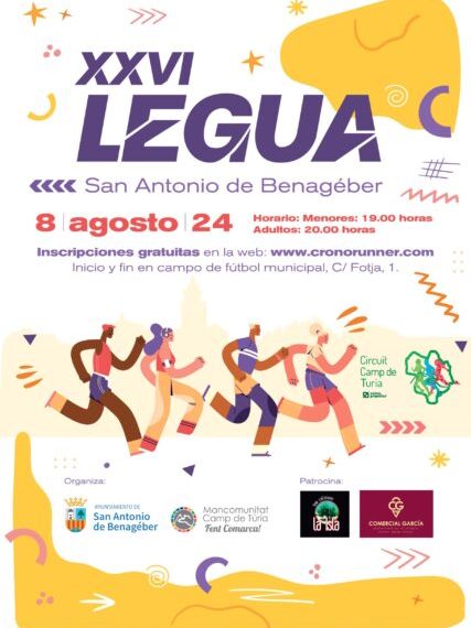 Abiertas las inscripciones para la XXVI Legua San Antonio de Benagéber