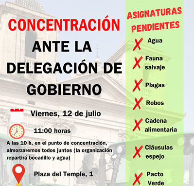 AVA-ASAJA y CCPV-COAG reunirán mañana tractores y agricultores ante la Delegación del Gobierno