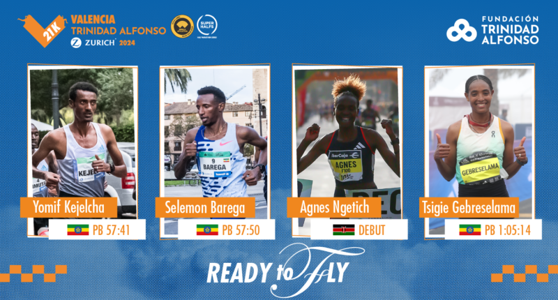 Kejelcha, Barega y Mateiko protagonizarán el vuelo más rápido del Medio Maratón Valencia