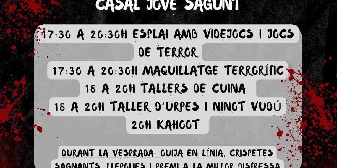 Sagunto celebra Halloween con actividades gratuitas para jóvenes