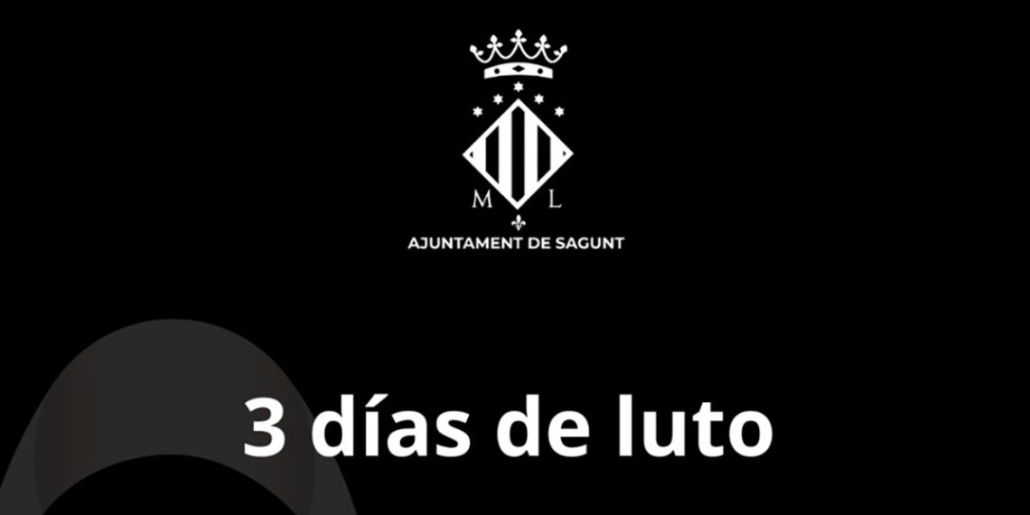 Sagunto decreta tres días de luto por las víctimas de la DANA