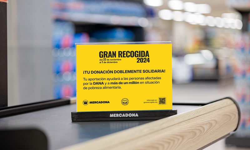 Mercadona se suma a la gran recogida de alimentos organizada por Fesbal