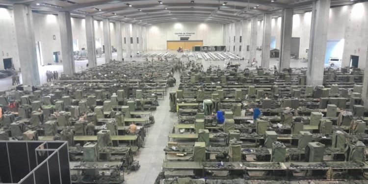 Feria Valencia acoge a más de 2.500 efectivos militares que trabajan en la recuperación de los municipios devastados por la DANA