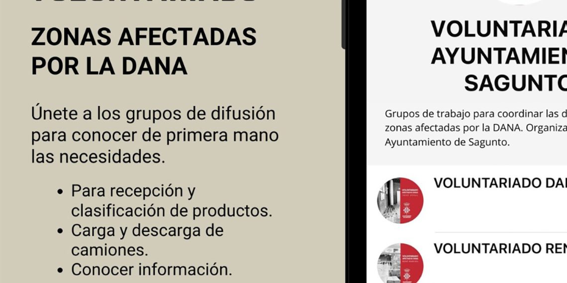 Sagunto crea una comunidad de WhatsApp para coordinar la ayuda voluntaria