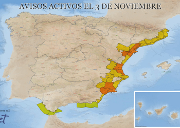 Alerta naranja por lluvias en Valencia y Castellón