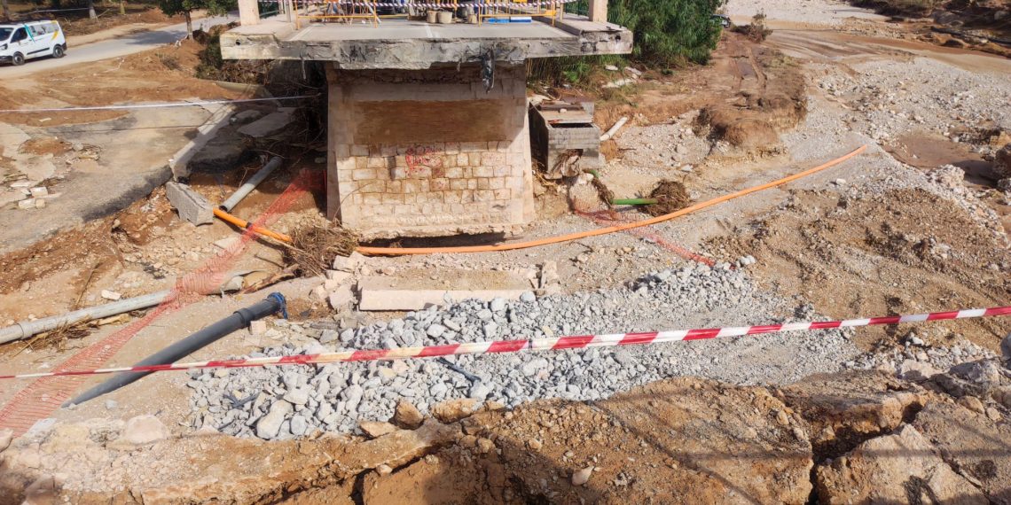 La Diputació evalúa los daños en caminos e infraestructuras urbanas