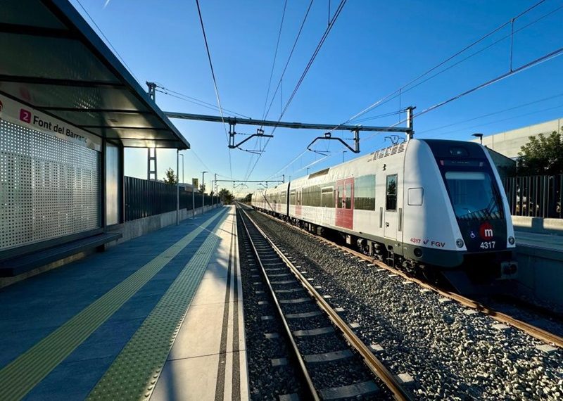 La Generalitat pondrá en servicio el 24 de diciembre el tramo de la Línea 2 de Metrovalencia que unen Paterna y Llíria