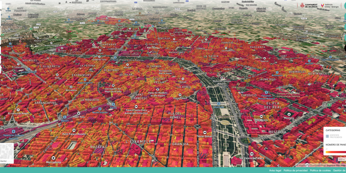 Valencia estrena un mapa solar público para quienes quieren apostar por la energía fotovoltaica