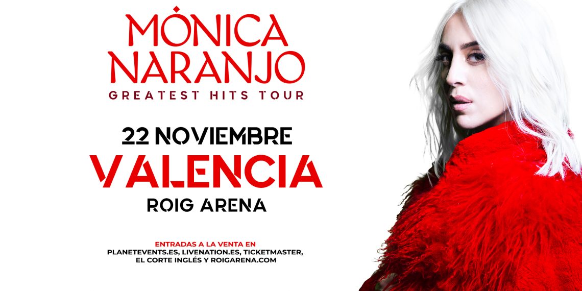 Mónica Naranjo visitará el Roig Arena el 22 de noviembre dentro de su “Greatest Hits Tour”