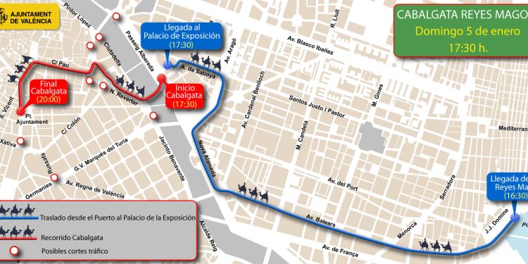 El Ayuntamiento habilita tres pasos peatonales en el itinerario de la Cabalgata de Reyes y refuerza el servicio de la EMT