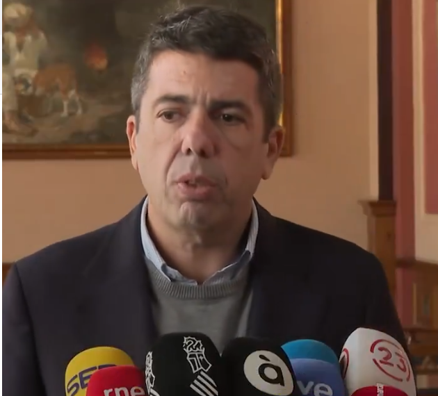 Carlos Mazón exige al Gobierno central la exención del IBI y el IAE a los afectados por las riadas para el 2025