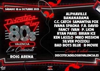 Grandes estrellas de la música de los ochenta visitarán el 18 de octubre el Roig Arena en el show Discoteca de los 80’s