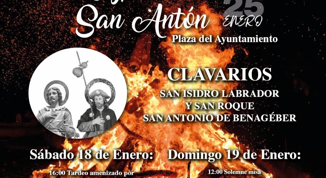 San Antonio de Benagéber acogerá la cremà de una gran hoguera en la Plaza del Ayuntamiento con motivo de la fiesta de San Antón